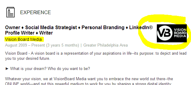 linkedin profile for business