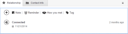 contact info tab
