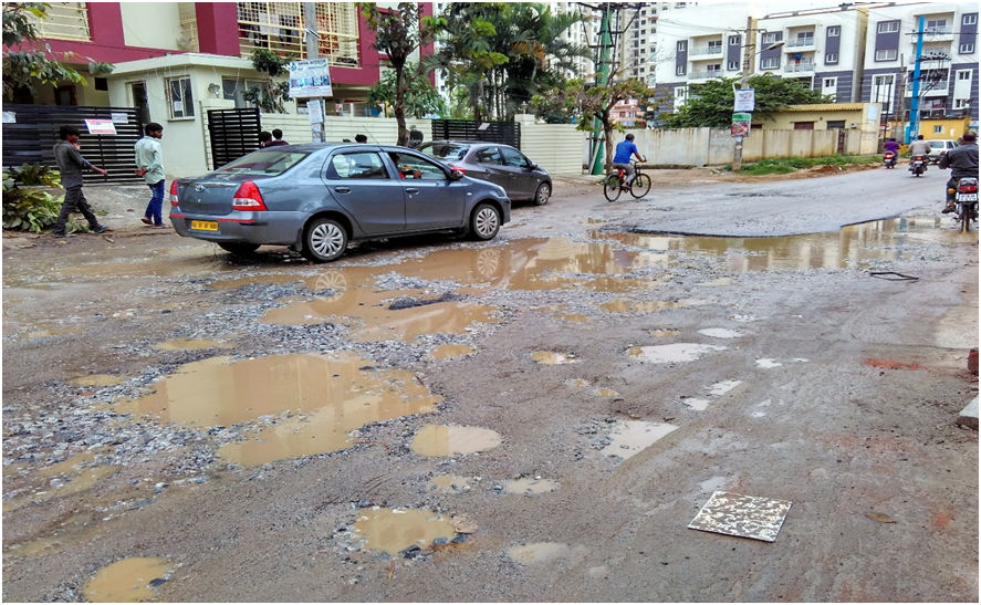 potholes in banagalore