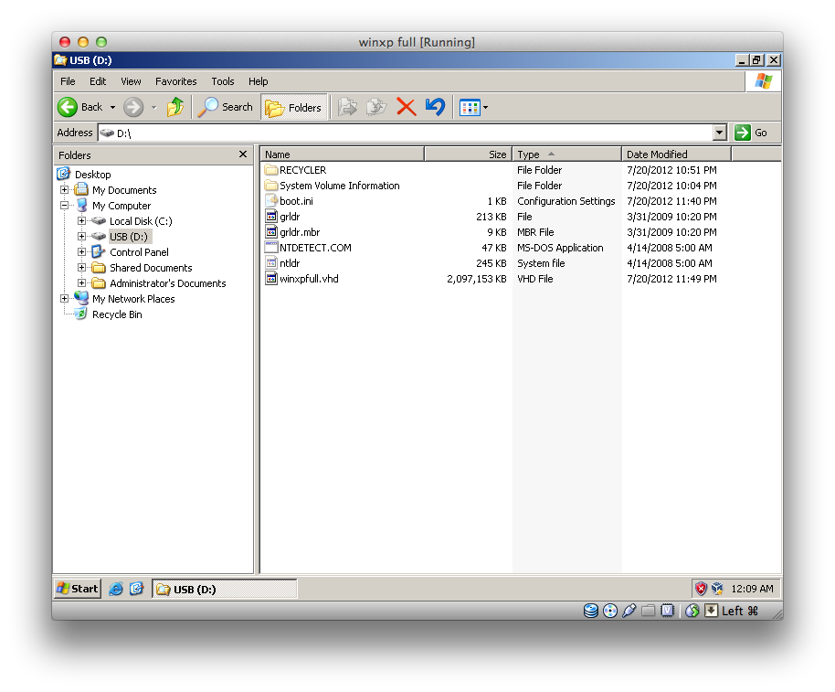 install windows xp to flash drive