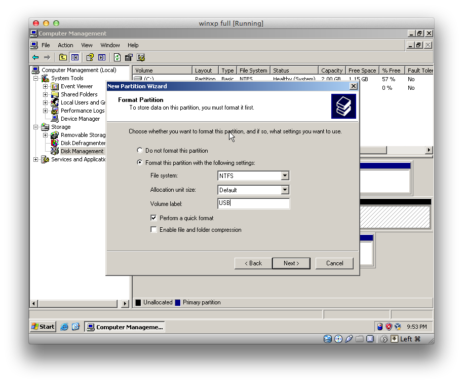 install windows xp to usb