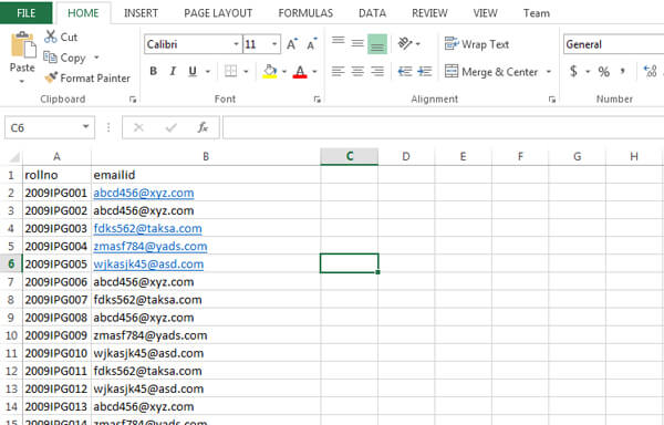 import data from excel sheet to sql database
